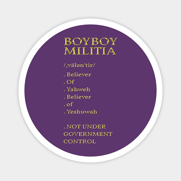 Boyboy Militia Dictionary collection(gold) Magnet by BoyboyMilitia 